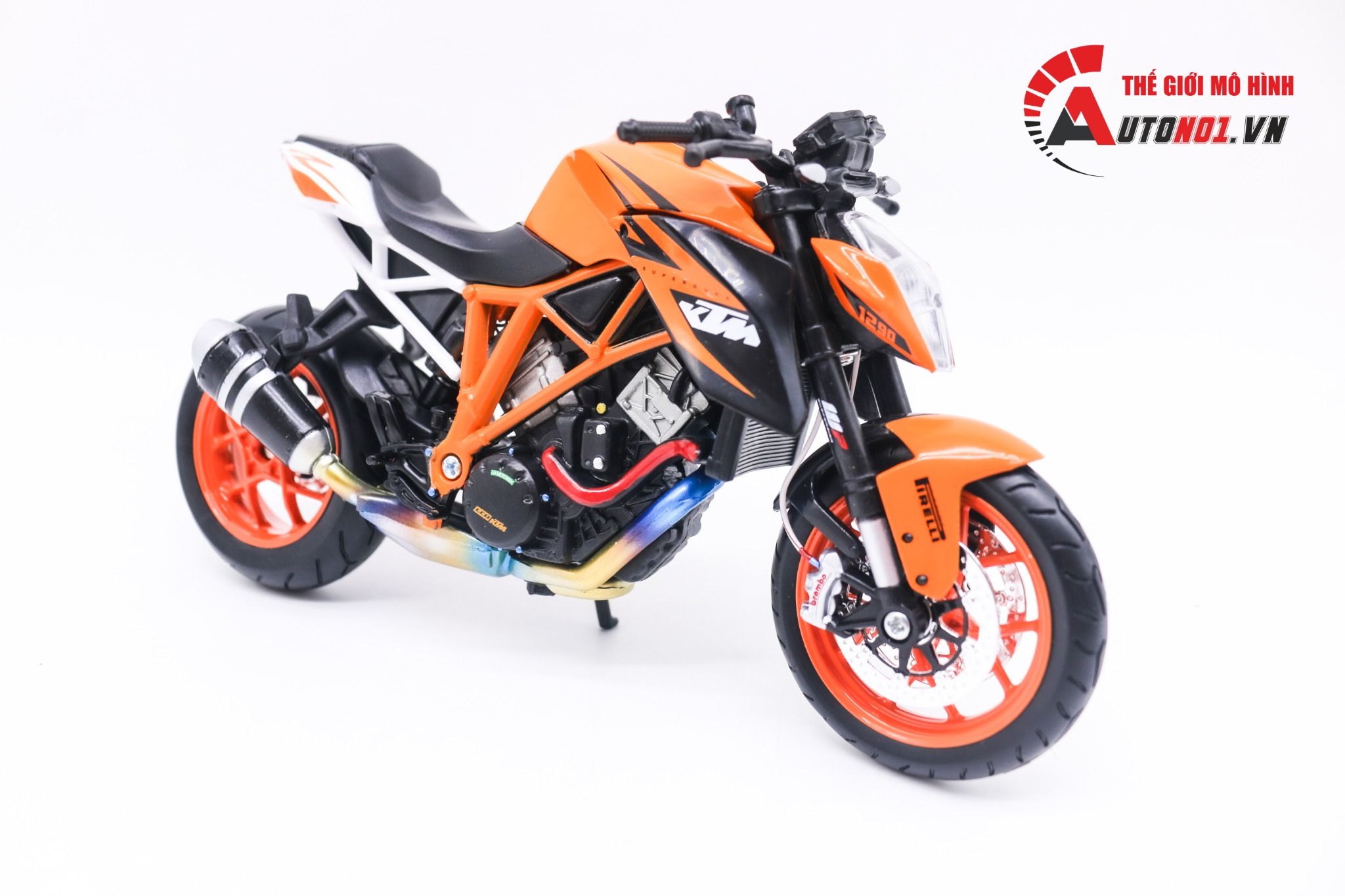  Mô hình xe độ Ktm 1290 Duke Mâm - Pô SC 1:12 Autono1 D156 