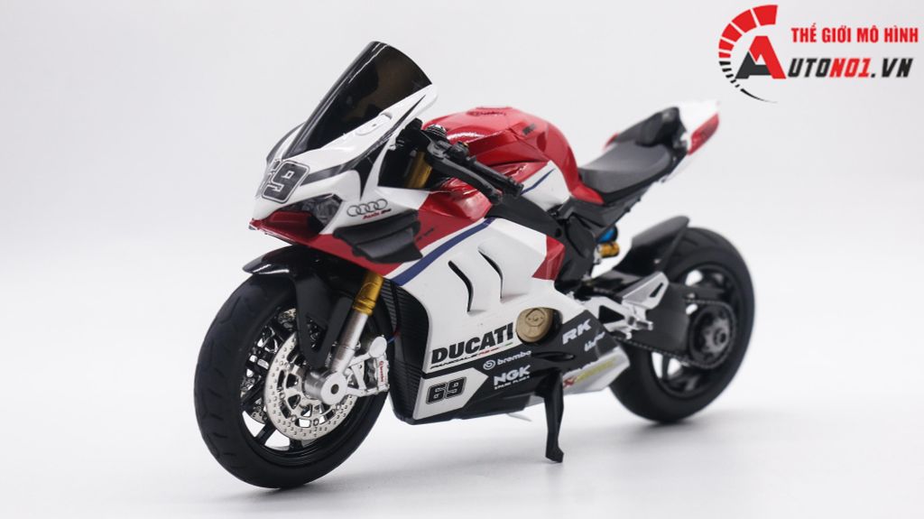 MÔ HÌNH XE ĐỘ DUCATI PANIGALE AUDI RS V4 TỈ LỆ 1:12 AUTONO1 D222I