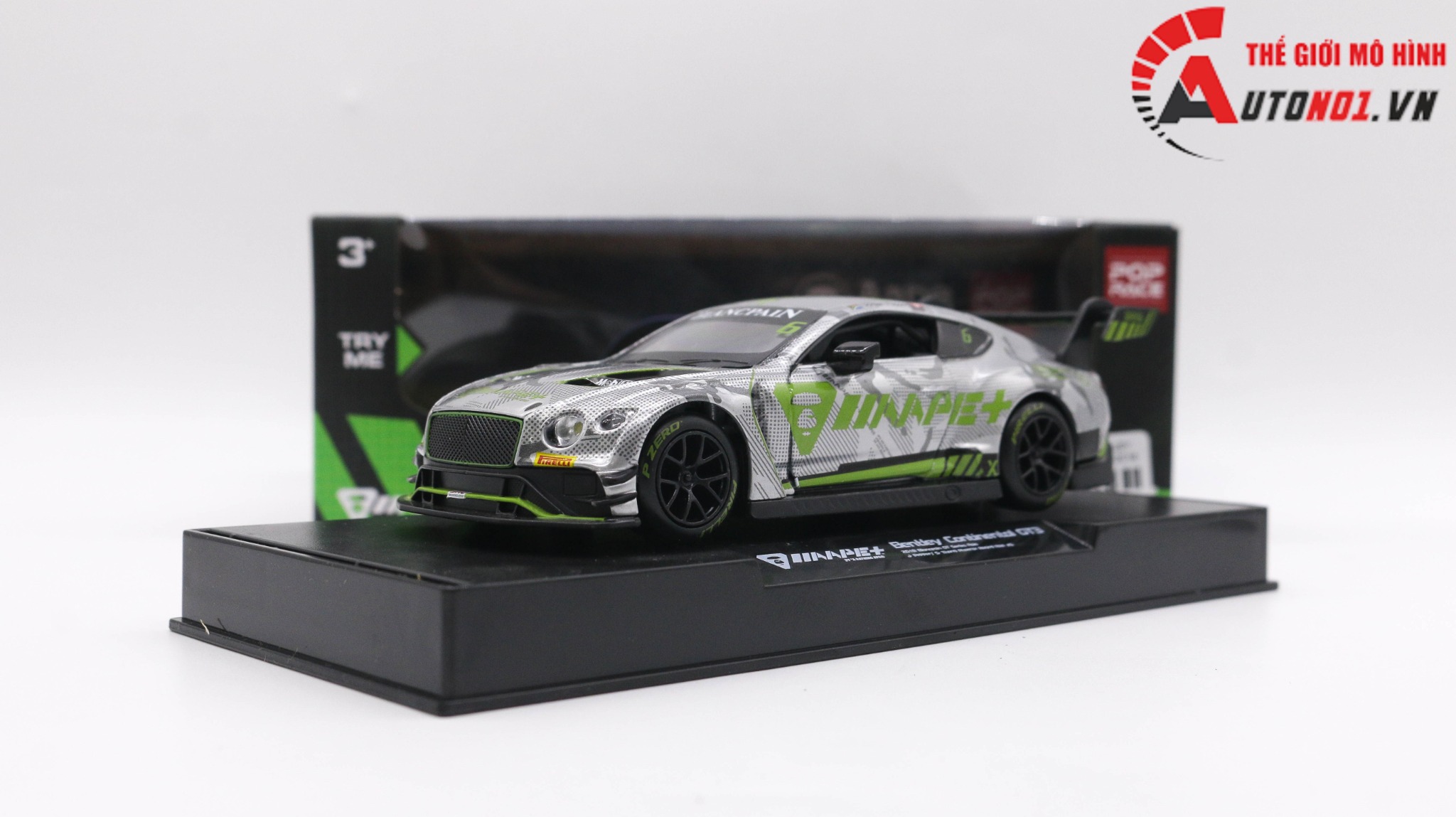 MÔ HÌNH XE BENTLEY CONTINENTAL GT3 2018 BLANCPAIN GT SERIES ASIA 1:32 MAKEDA 7781