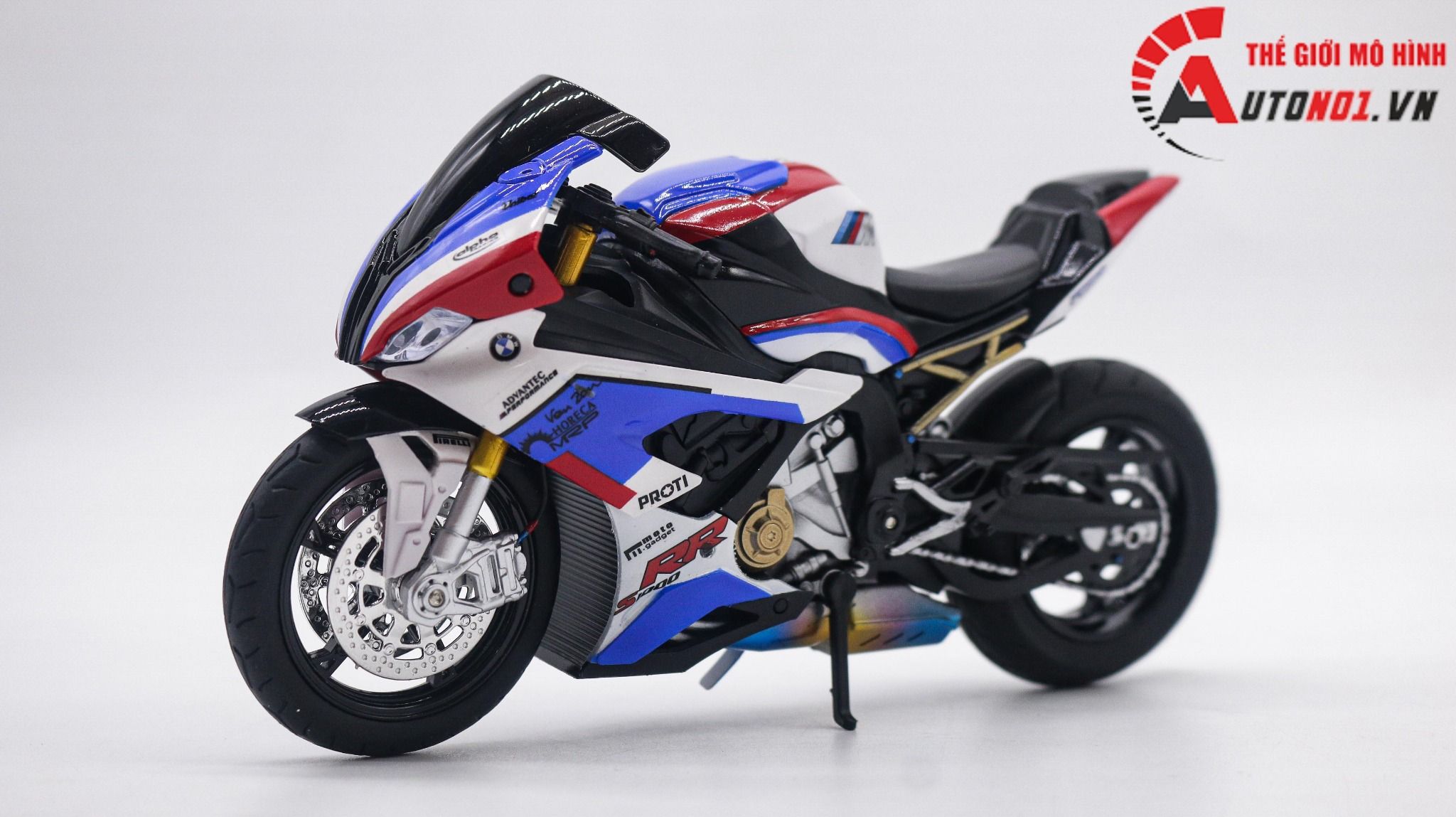  Mô hình xe độ Bmw S1000rr Custom Tricolor Version 1:12 Autono1 Alloy D160G 