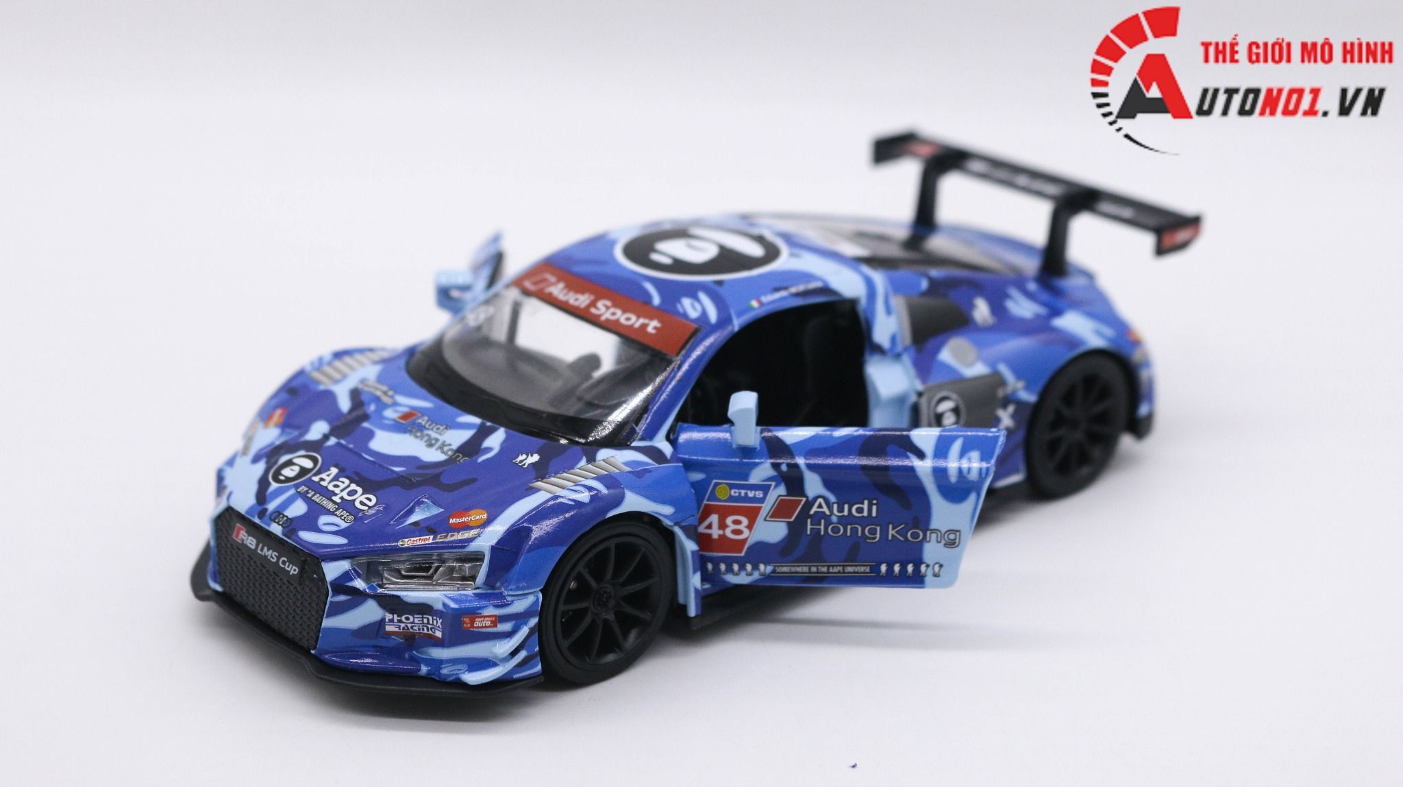  Mô hình xe Audi R8 Lms Gt3 Hong Kong Cup 2019 #48 1:32 Makeda 7784 