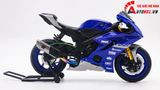  Mô hình xe độ Yamaha R6 Blue Pô Akrapovic 1:12 Autono1 Welly D207E 