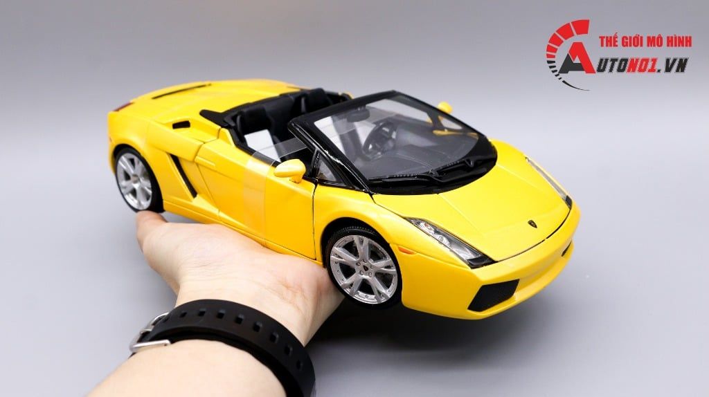  Mô hình xe Lamborghini Gallardo Spyder Yellow MH18-12016 tỉ lệ 1:18 Bburago 5239 