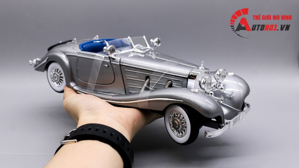  Mô hình xe Mercedes Benz 500k Typ Special Roadster 1936 Grey 1:18 Maisto 3996 