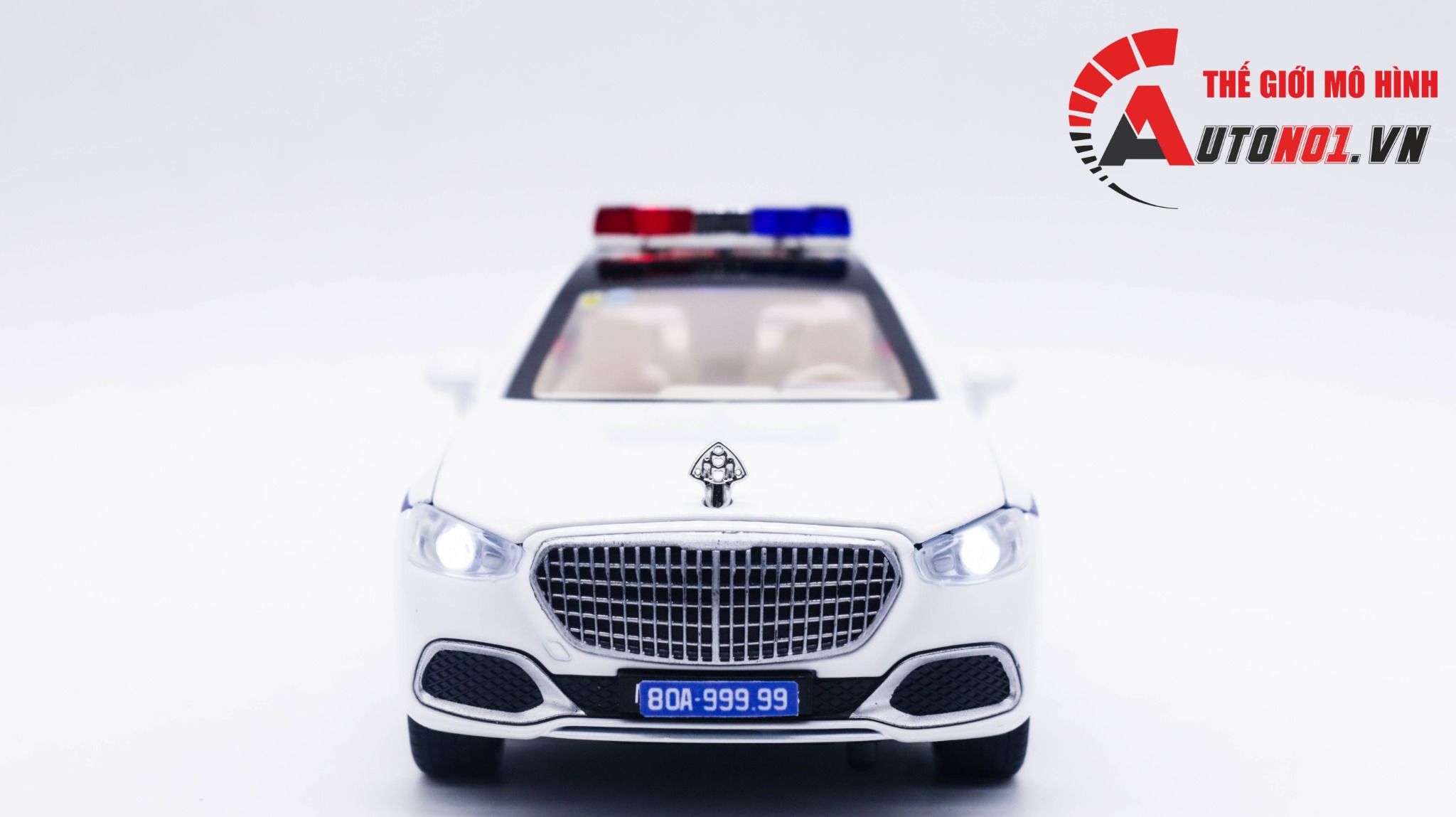  Mô hình xe ô tô độ CSGT Mercedes Benz Maybach S680 full open tỉ lệ 1:24 XHD models OT261 