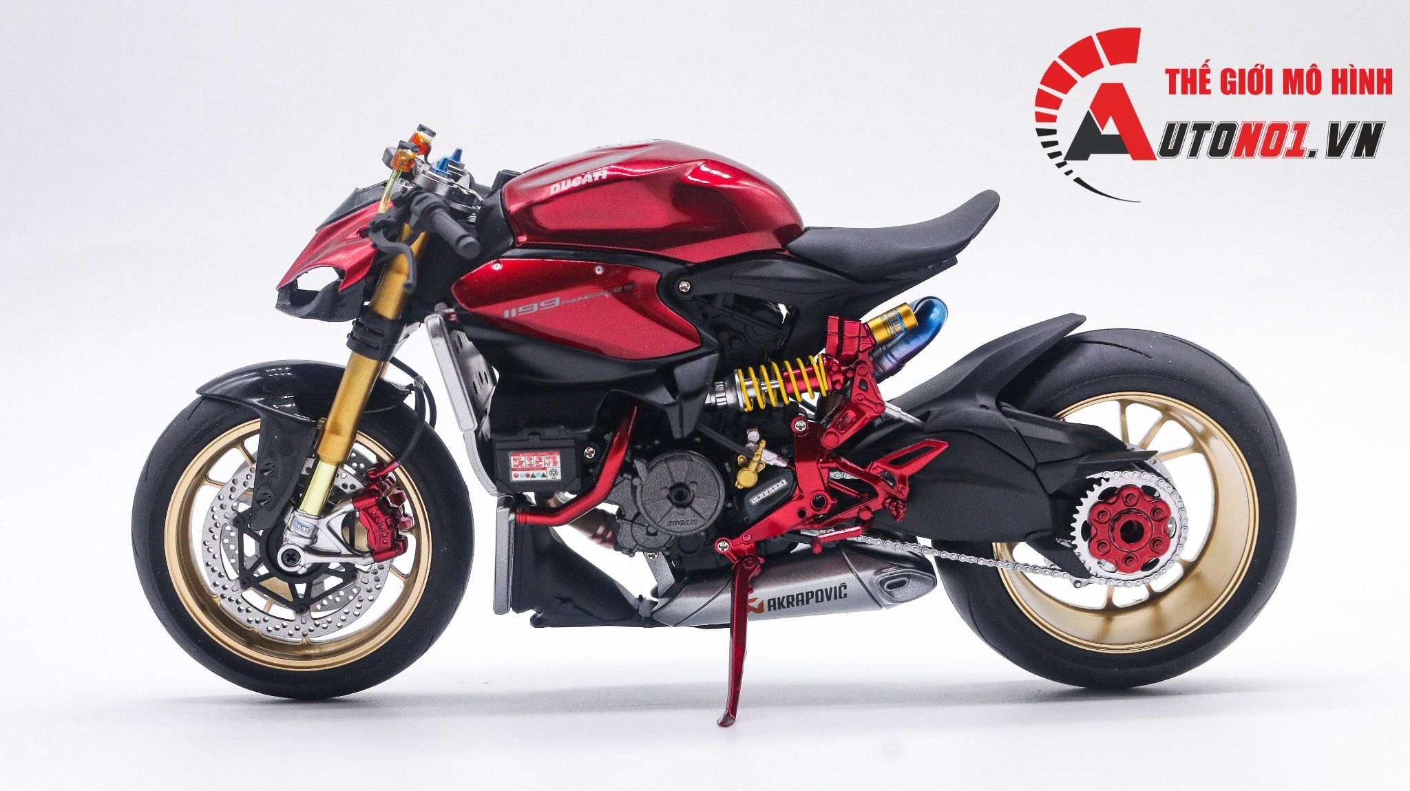  Mô hình xe cao cấp Ducati 1199 Panigale Cafe Racer Red 1:12 Tamiya D055 