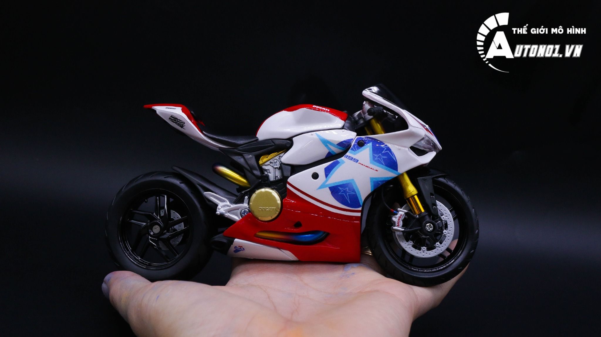  Mô hình xe độ Ducati 1199 Panigale Custom Nicky Hayden 69 1:12 Autono1 D220g 