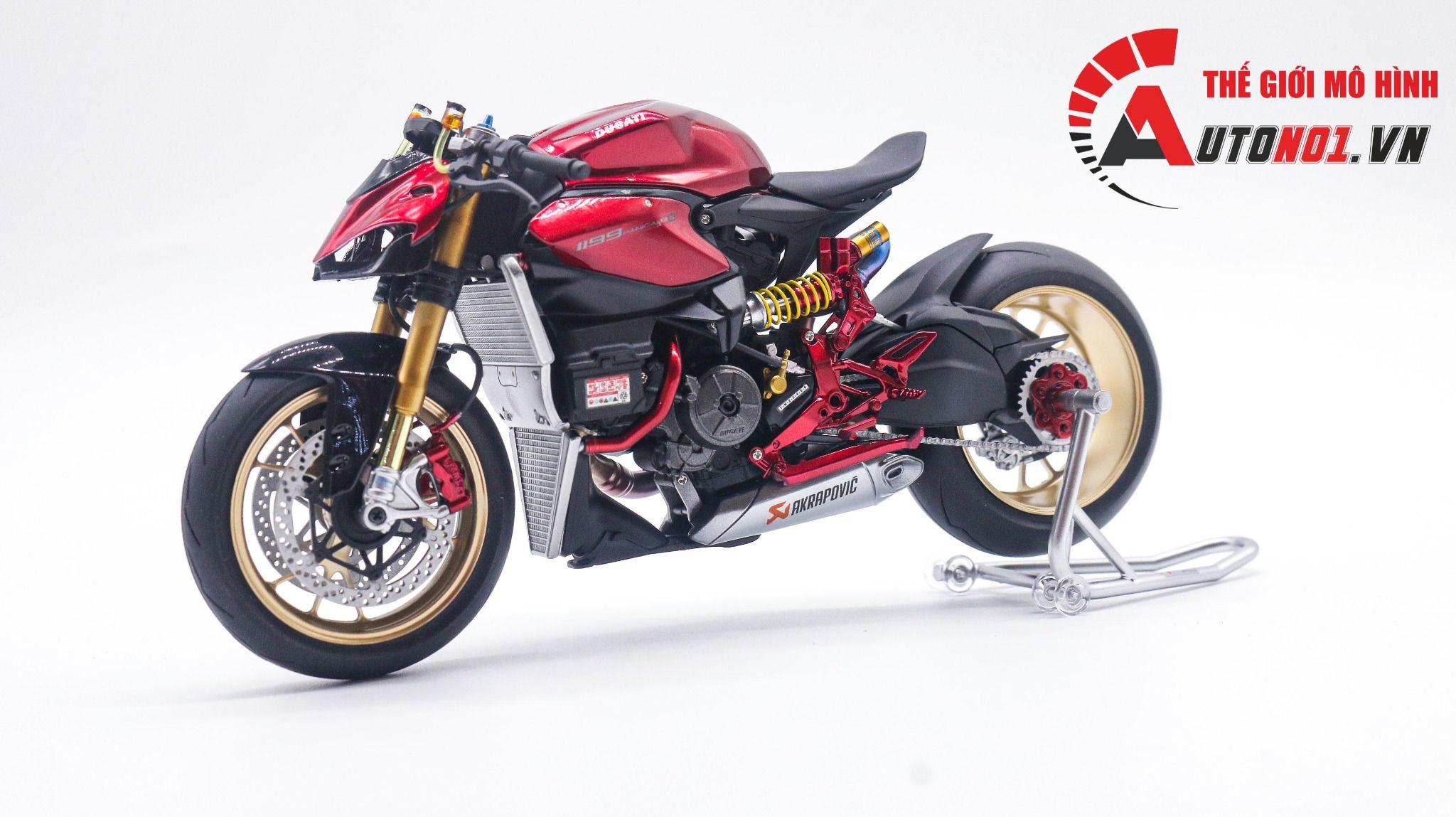  Mô hình xe cao cấp Ducati 1199 Panigale Cafe Racer Red 1:12 Tamiya D055 