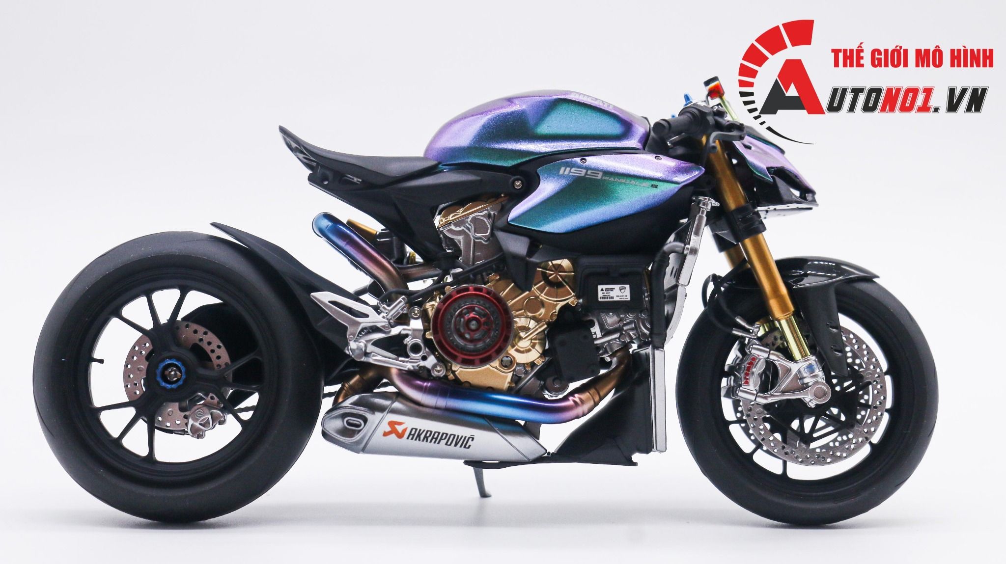  Mô hình xe cao cấp Ducati 1199 Panigale Cafe Racer Galaxy 1:12 Tamiya D079 