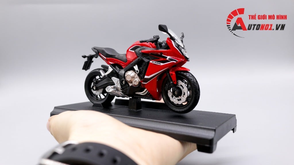  Mô hình xe Honda CBR 650f 2018 red 1:18 Welly 6565 