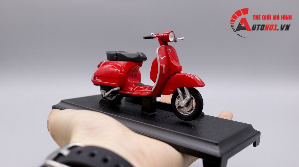  Mô hình xe Vespa px 2016 red 1:18 Welly MT078B 