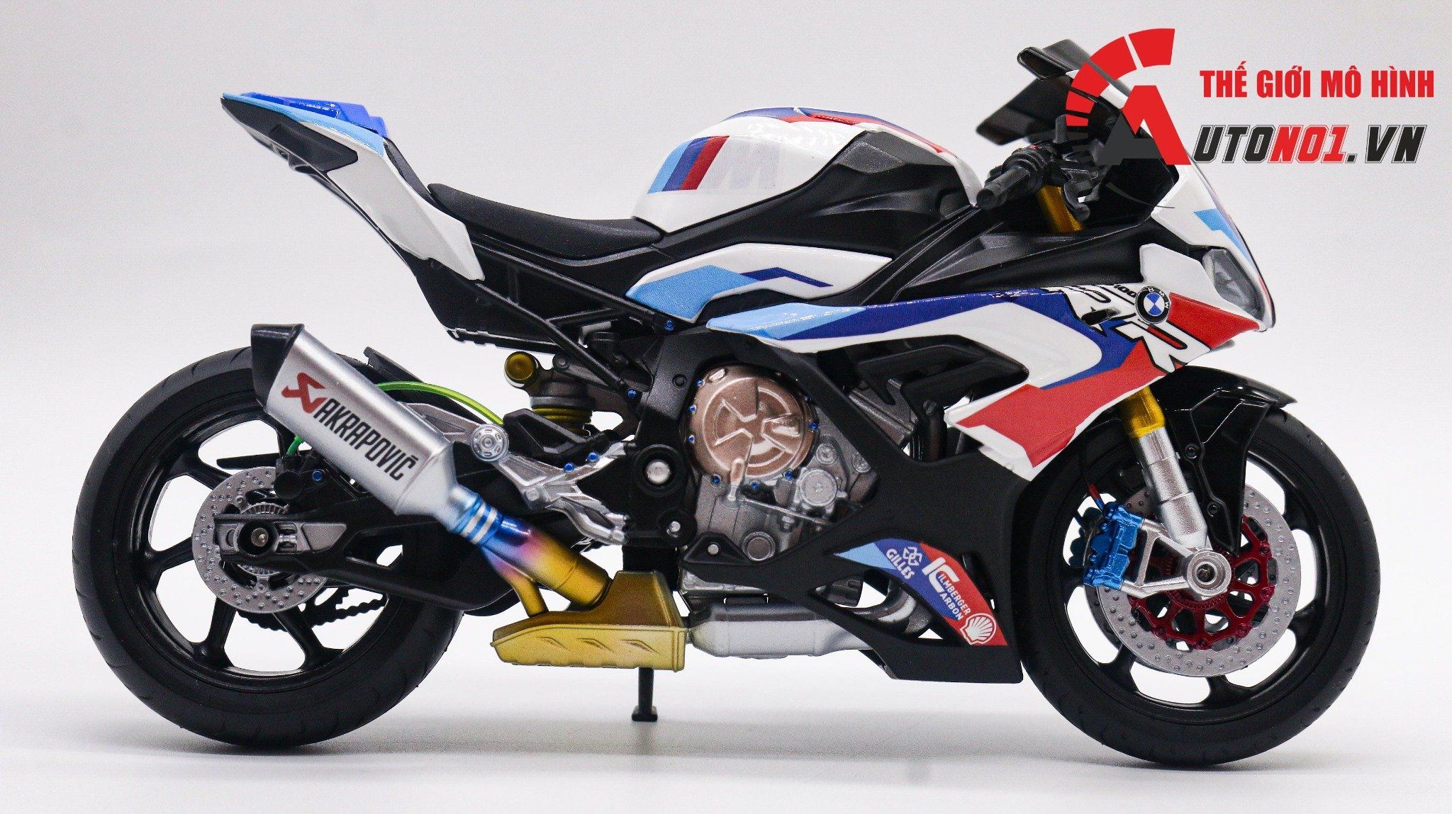  Mô hình xe độ Bmw S1000RR 2020 SBK Racing 1:12 Welly Autono1 Welly D226B 