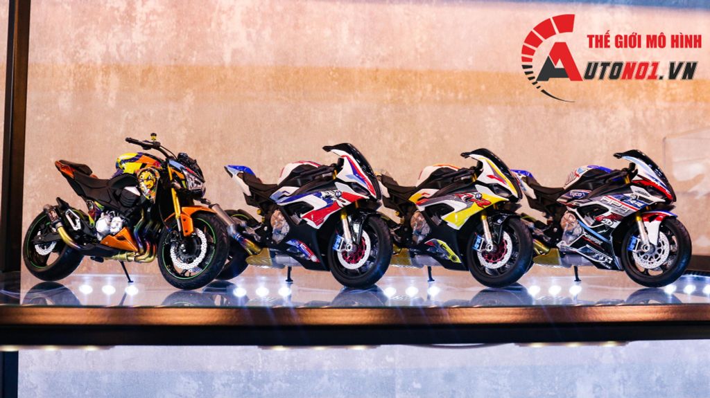 MÔ HÌNH XE BMW S1000RR SBK 2020 YELLOW RED 1:12 AUTONO1 D226C