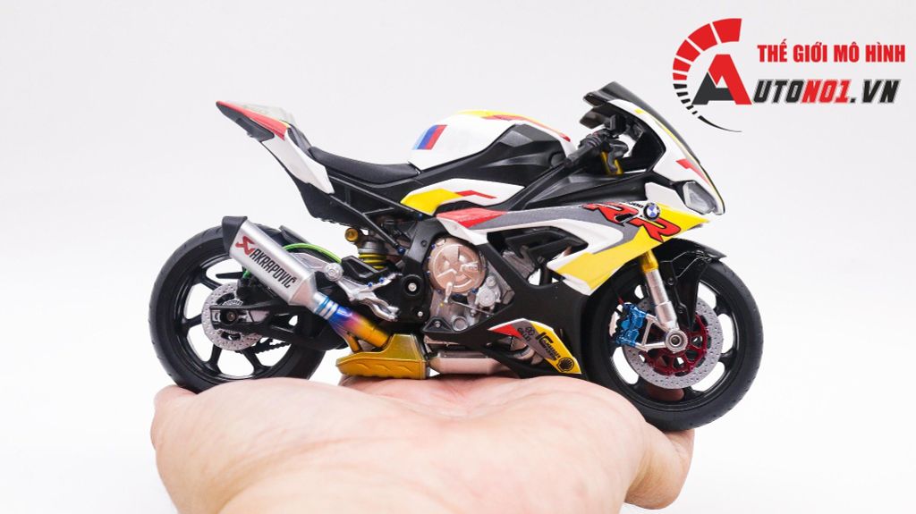 MÔ HÌNH XE BMW S1000RR SBK 2020 YELLOW RED 1:12 AUTONO1 D226C