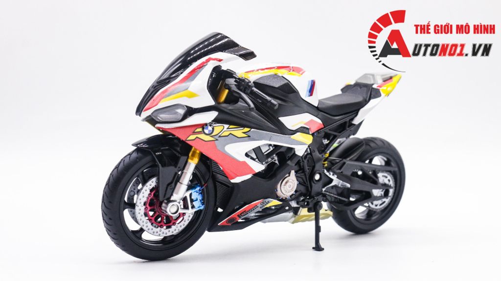 MÔ HÌNH XE BMW S1000RR SBK 2020 YELLOW RED 1:12 AUTONO1 D226C