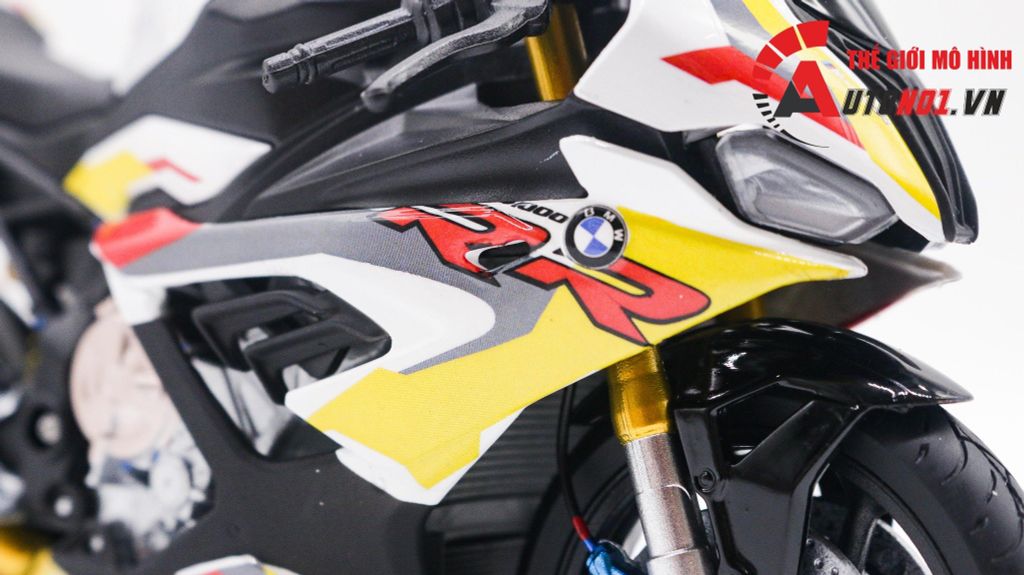 MÔ HÌNH XE BMW S1000RR SBK 2020 YELLOW RED 1:12 AUTONO1 D226C