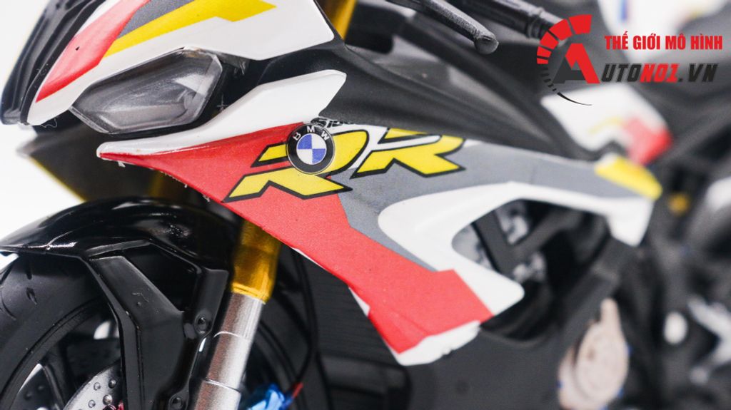 MÔ HÌNH XE BMW S1000RR SBK 2020 YELLOW RED 1:12 AUTONO1 D226C