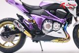  Mô hình xe độ Kawasaki Z800 Metal Violet độ pô 1:12 Autono1 Automaxx D225A 