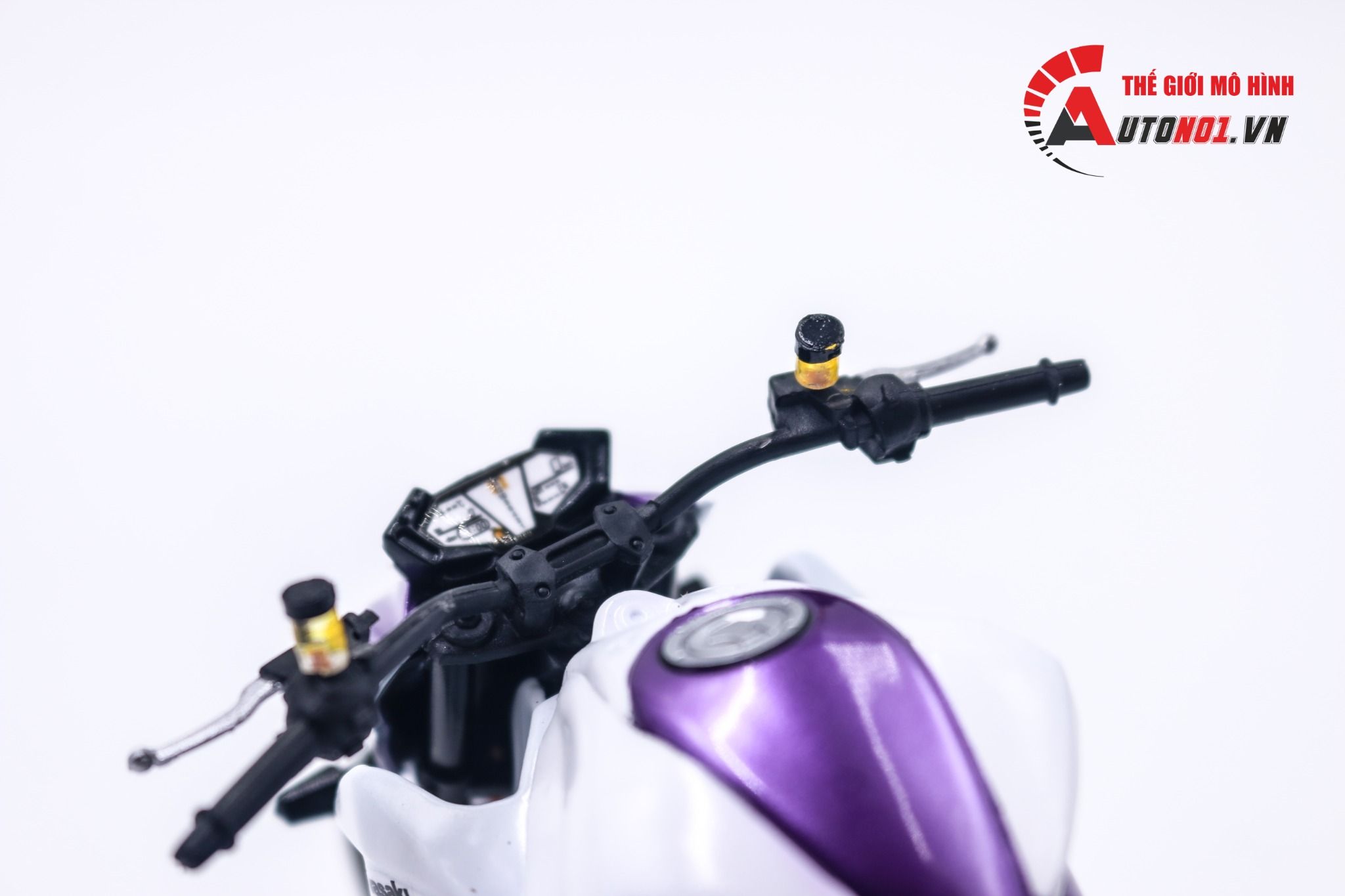  Mô hình xe độ Kawasaki Z800 Metal Violet độ pô 1:12 Autono1 Automaxx D225A 