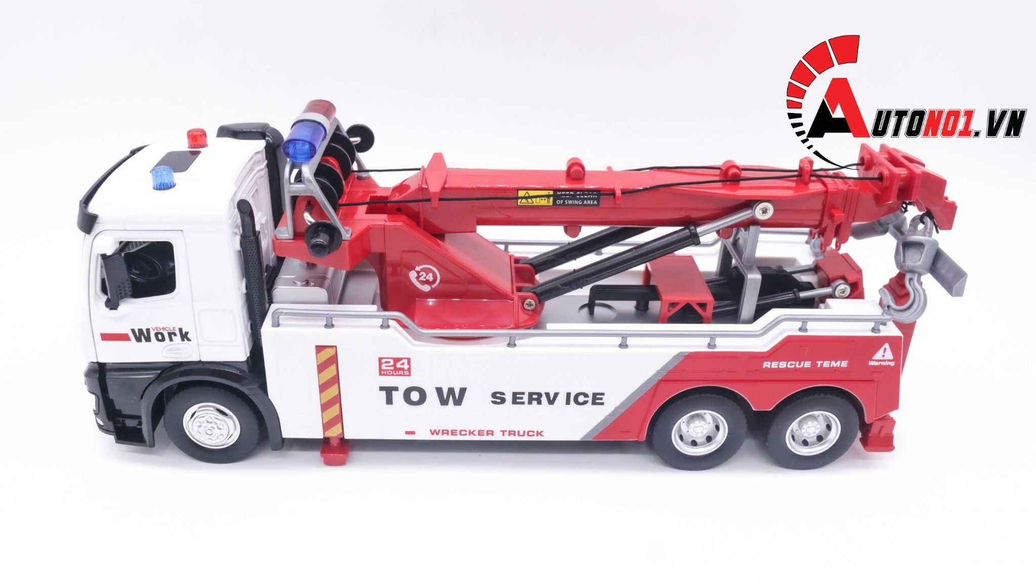  Mô hình xe cứu hộ cần móc bằng hợp kim tỉ lệ 1:24 Metal DieCast OT249 