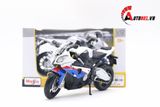  Mô hình xe Bmw s1000rr white blue 1:12 Maisto 1111 