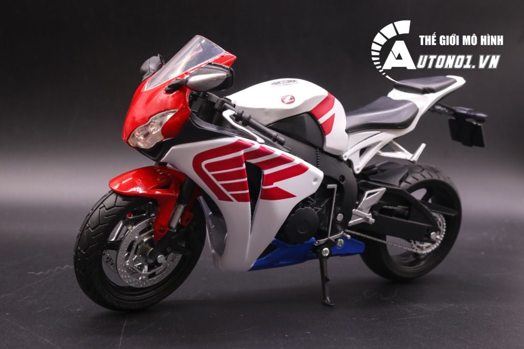 MÔ HÌNH XE HONDA CBR 1000RR WHITE RED 1:12 JOYCITY 6803