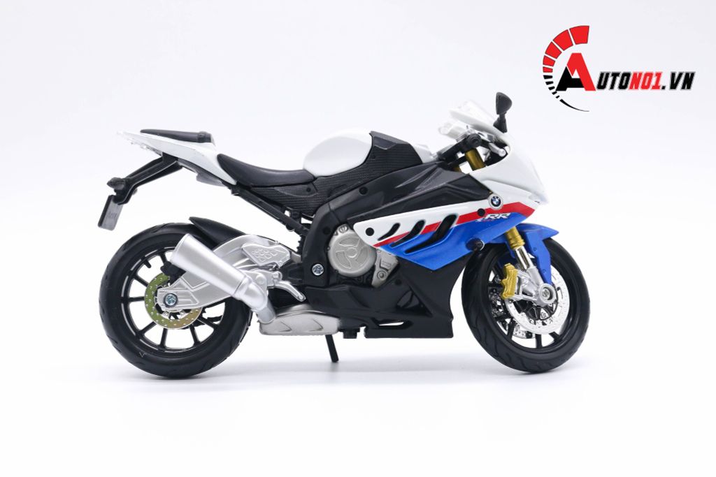 MÔ HÌNH BMW S1000RR WHITE BLUE 1:12 MAISTO 4394