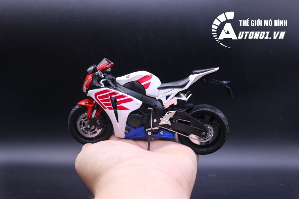 MÔ HÌNH XE HONDA CBR 1000RR WHITE RED 1:12 JOYCITY 6803