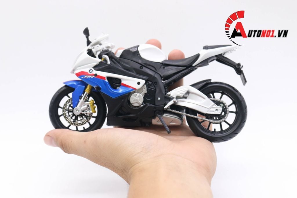 MÔ HÌNH BMW S1000RR WHITE BLUE 1:12 MAISTO 4394