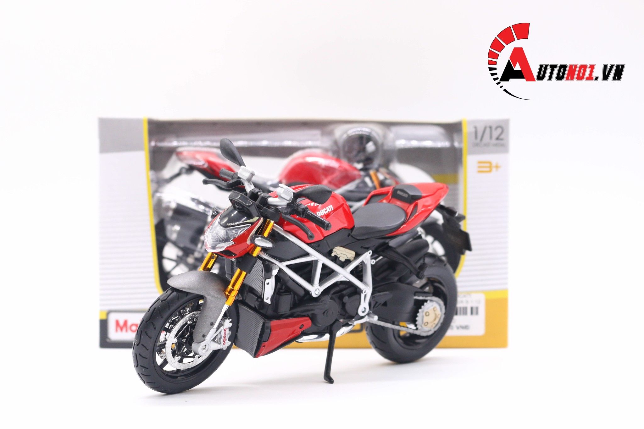  Mô hình xe Ducati Streetfighter S red 1:12 Maisto 4522 không đế 