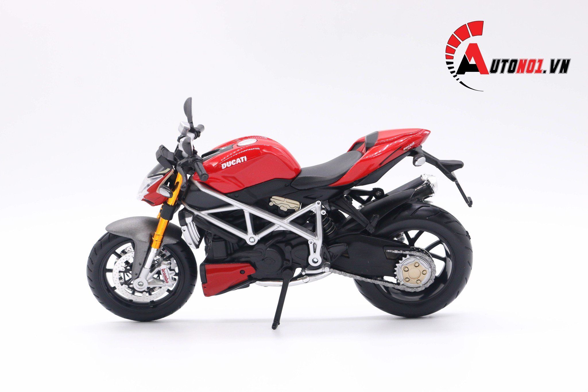  Mô hình xe Ducati Streetfighter S red 1:12 Maisto 4522 không đế 