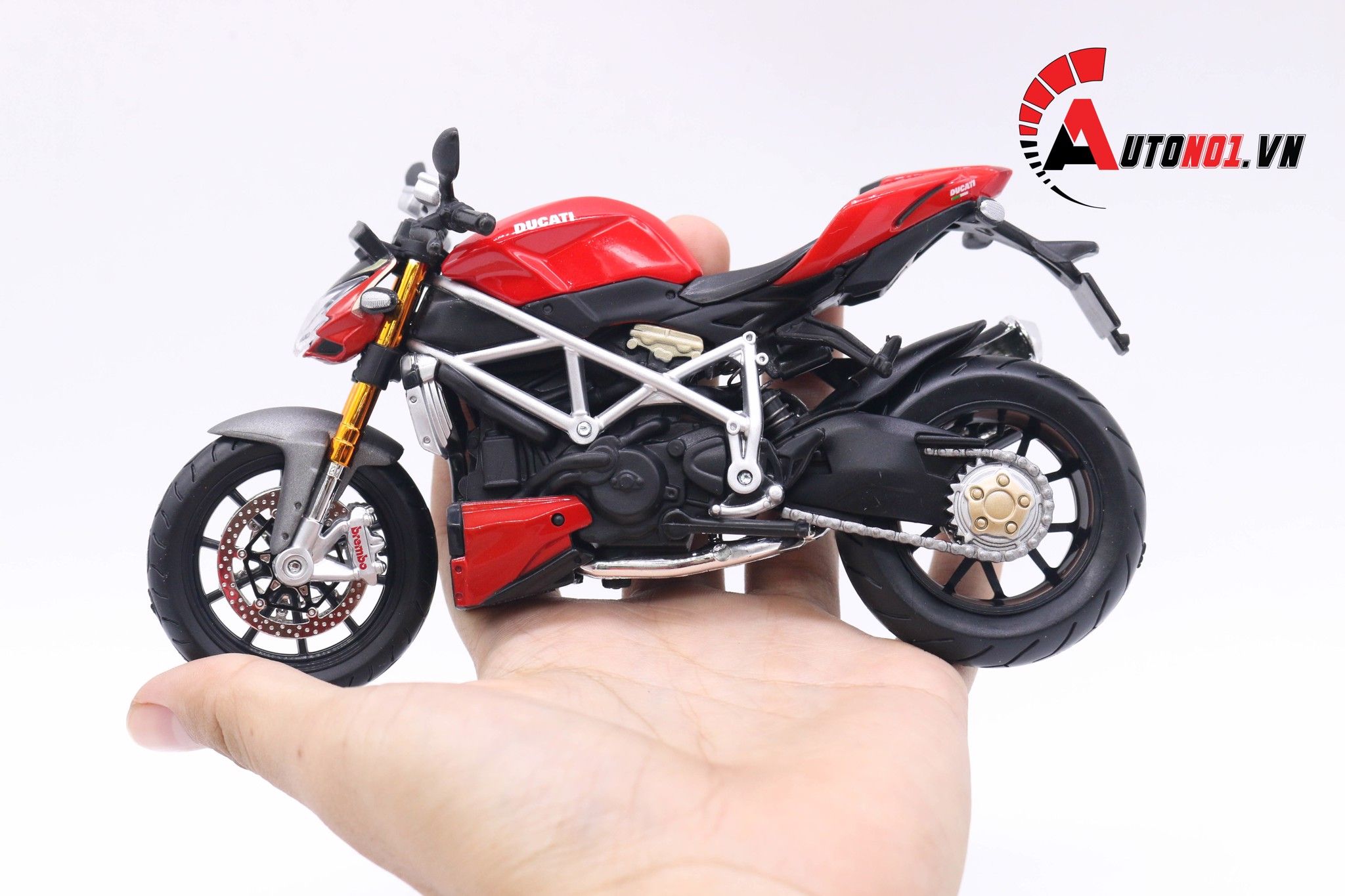  Mô hình xe Ducati Streetfighter S red 1:12 Maisto 4522 không đế 