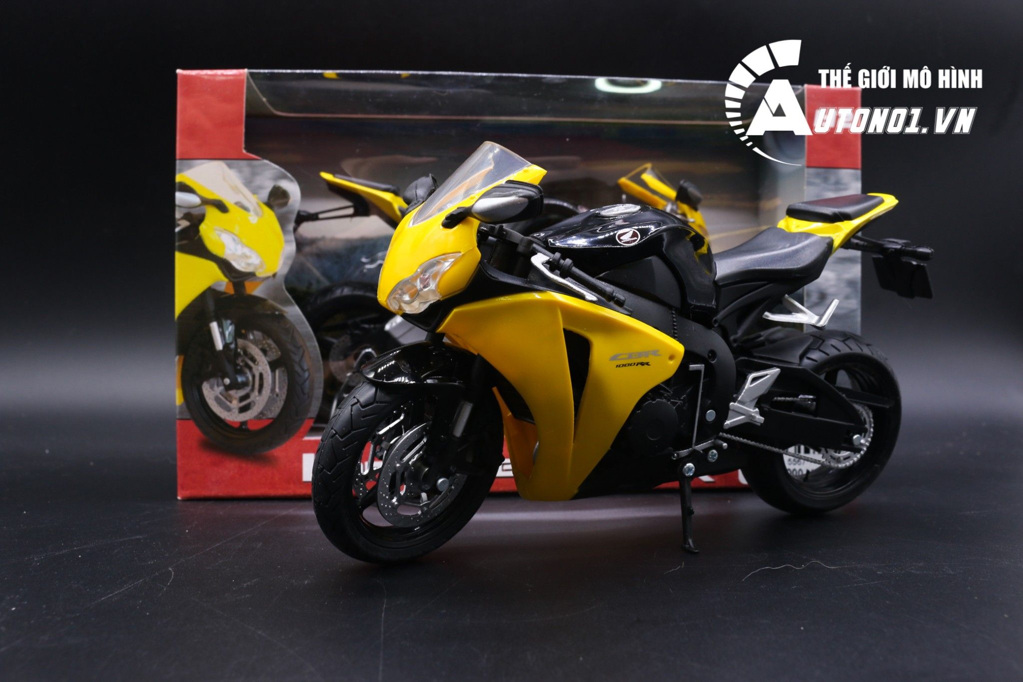  Mô hình xe Honda CBR 1000rr yellow 1:12 Joycity 5567 