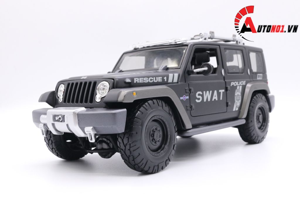 MÔ HÌNH XE JEEP RESCUE CONCEPT POLICE SWAT VERSION 1:18 MAISTO 1012