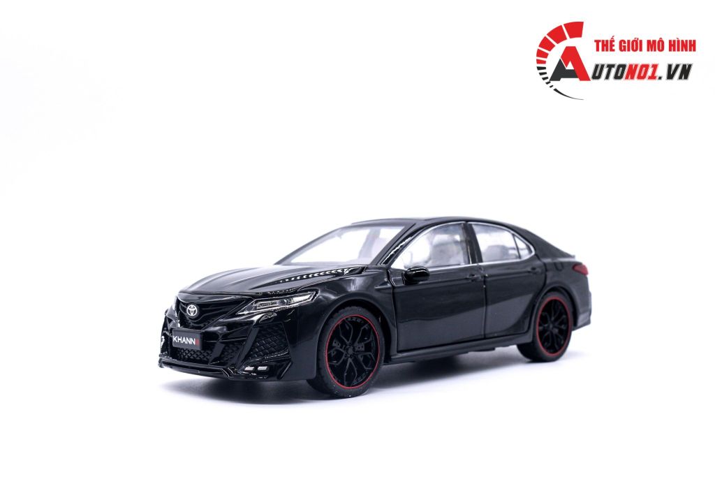 MÔ HÌNH XE TOYOTA CAMRY KHANN BLACK 1:24 HENGTENG MODEL 6780