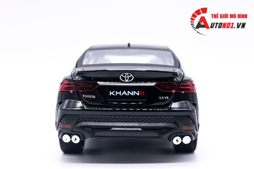 MÔ HÌNH XE TOYOTA CAMRY KHANN BLACK 1:24 HENGTENG MODEL 6780