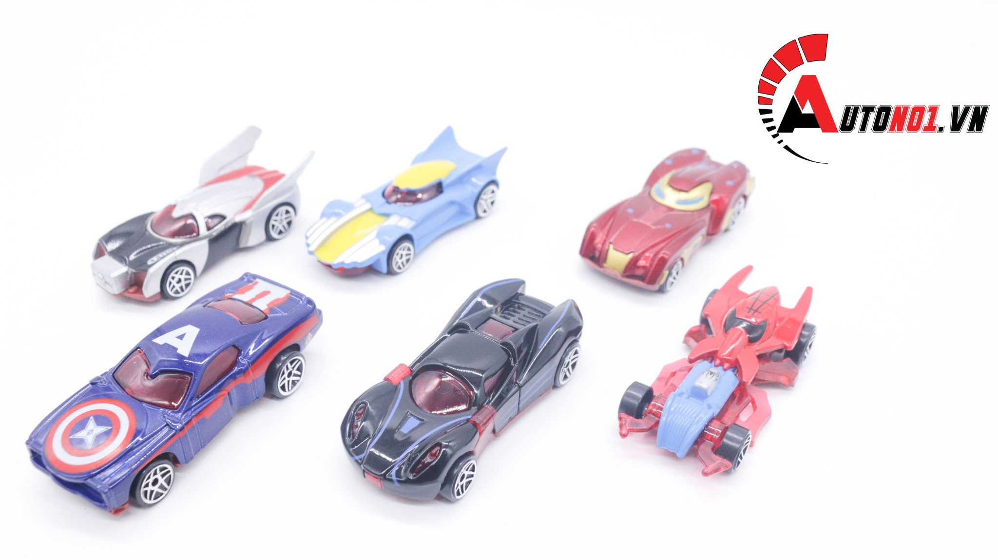  Đồ chơi vĩ xe mô hình kim loại 6 xe avengars tỉ lệ 1:64 diecast T003 