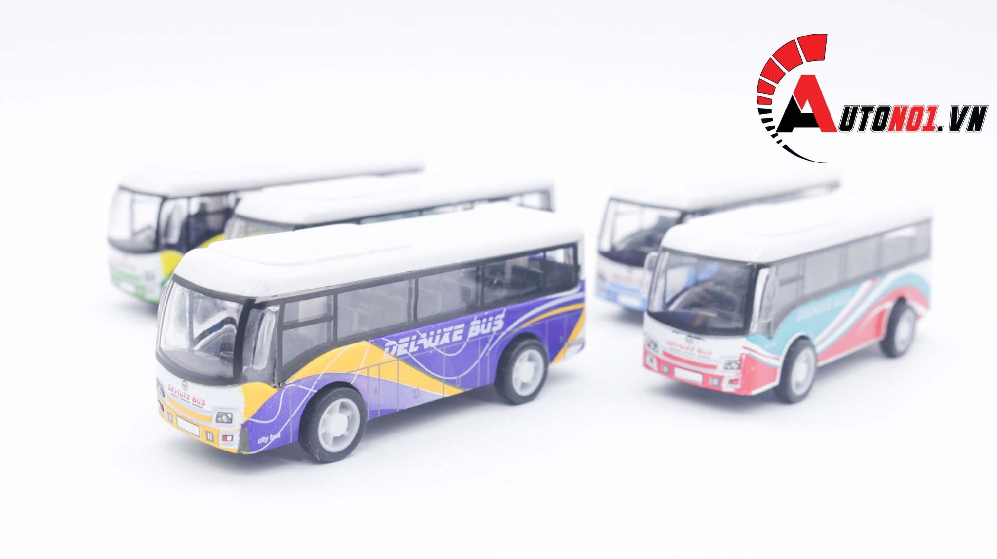  Đồ chơi vĩ xe mô hình kim loại 5 xe buýt tỉ lệ 1:64 diecast T005 