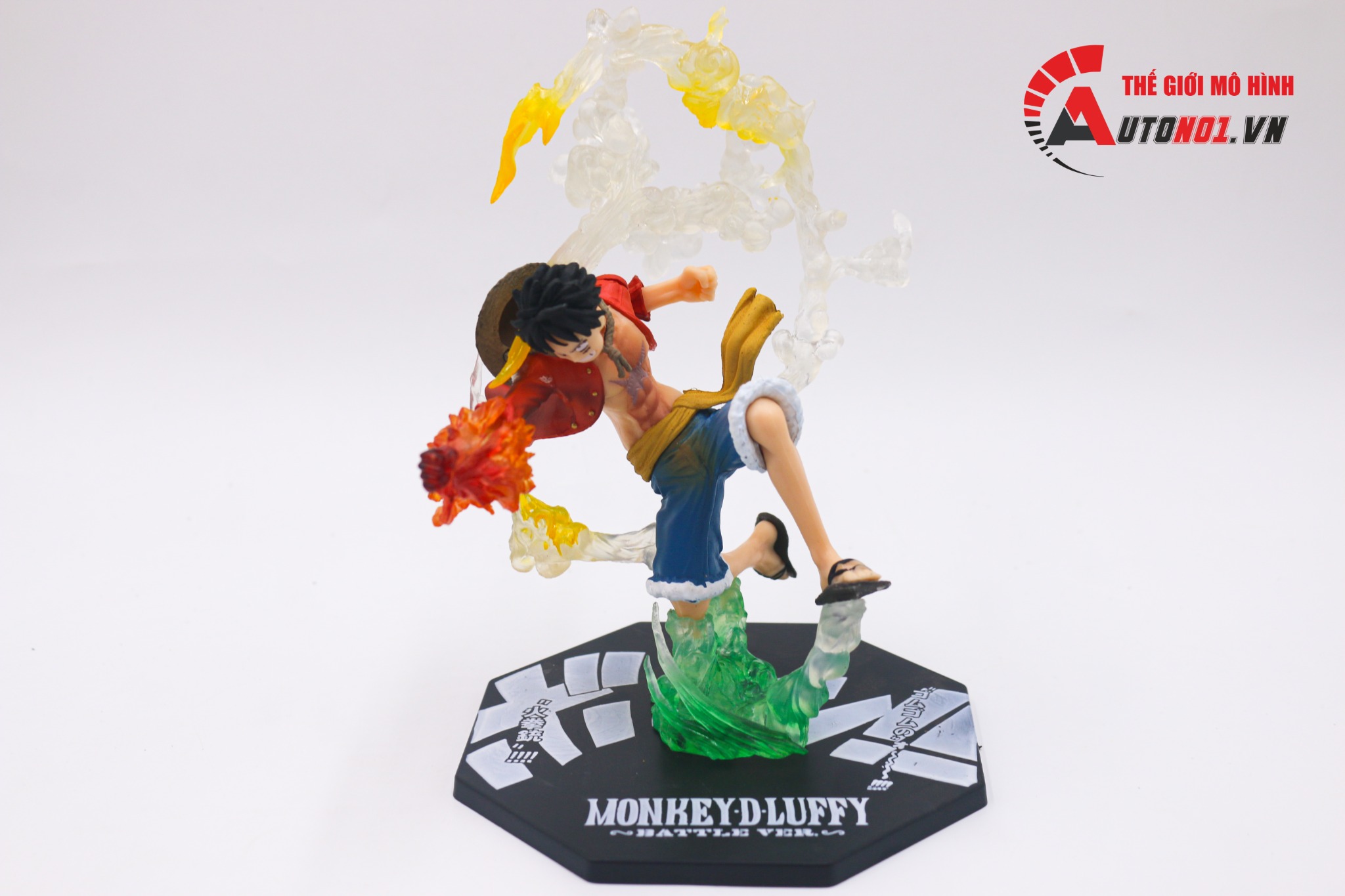  Mô hình nhân vật Onepiece Luffy gear 2 hỏa quyền 18cm FG194 