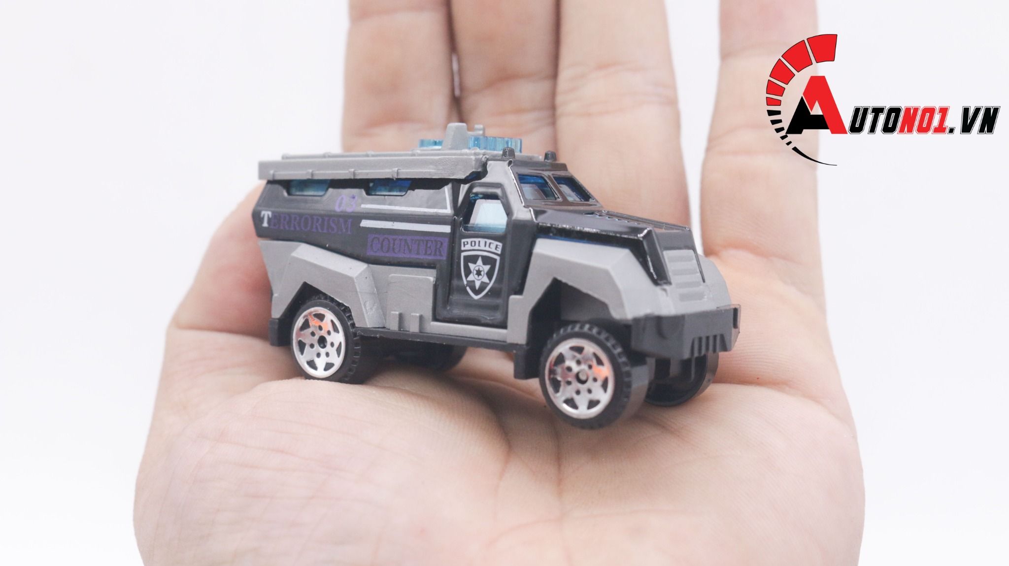  Đồ chơi vĩ xe mô hình kim loại 6 xe cảnh sát nhiều mẫu tỉ lệ 1:64 diecast model T009 