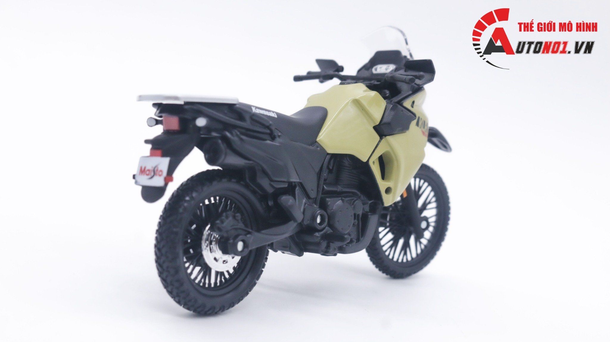  Mô hình xe mô tô Kawasaki KLR650 tỉ lệ 1:18 Maisto MT043 