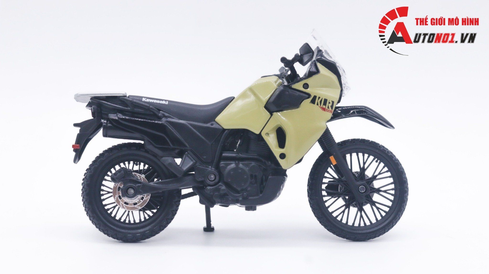  Mô hình xe mô tô Kawasaki KLR650 tỉ lệ 1:18 Maisto MT043 