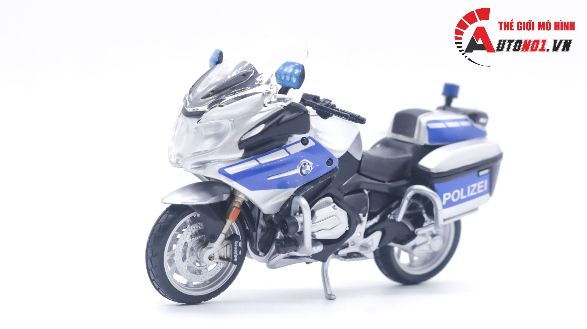  Mô hình xe mô tô cảnh sát police BMW R1200 RT polizei tỉ lệ 1:18 Maisto MT045 