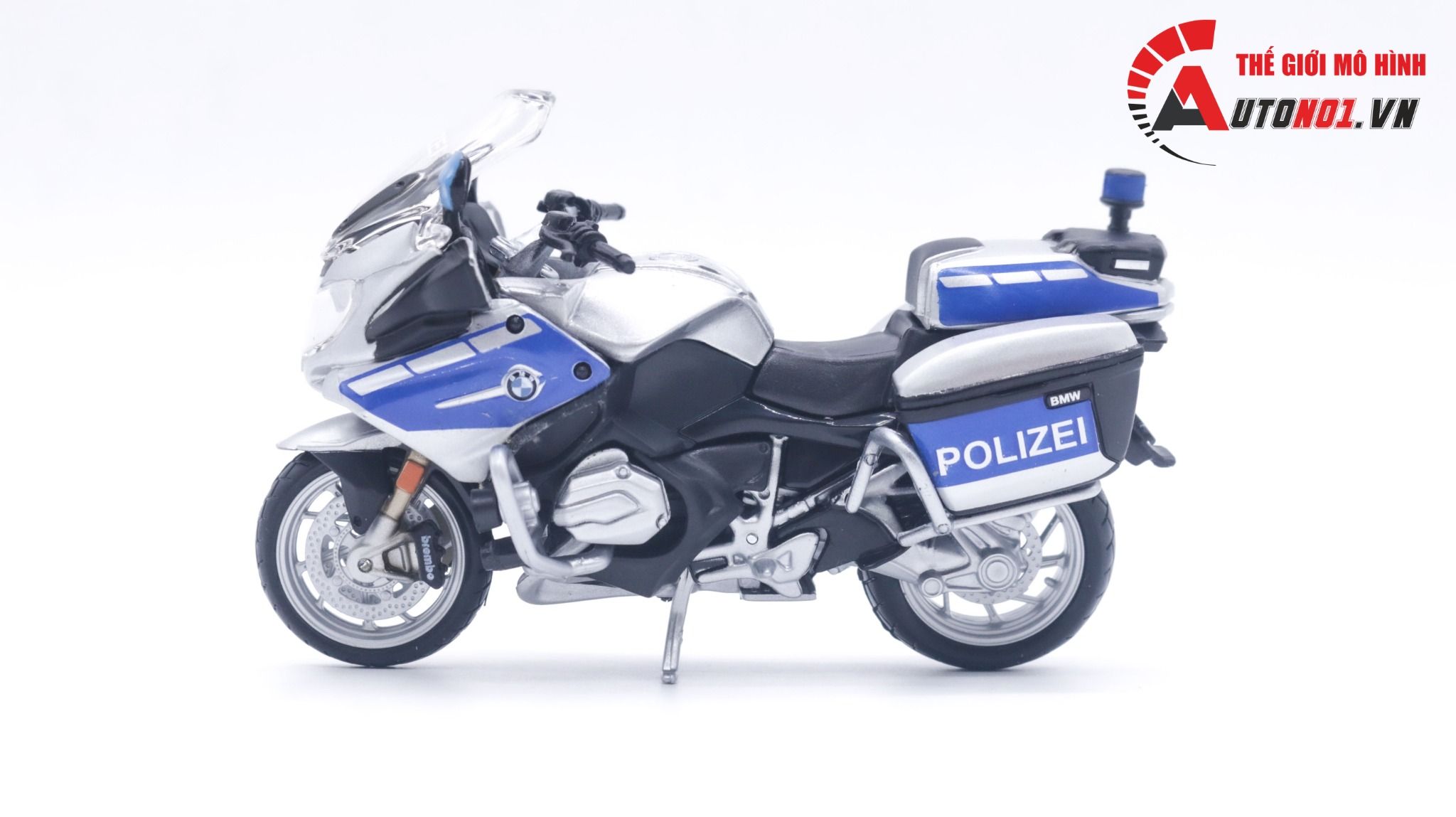  Mô hình xe mô tô cảnh sát police BMW R1200 RT polizei tỉ lệ 1:18 Maisto MT045 