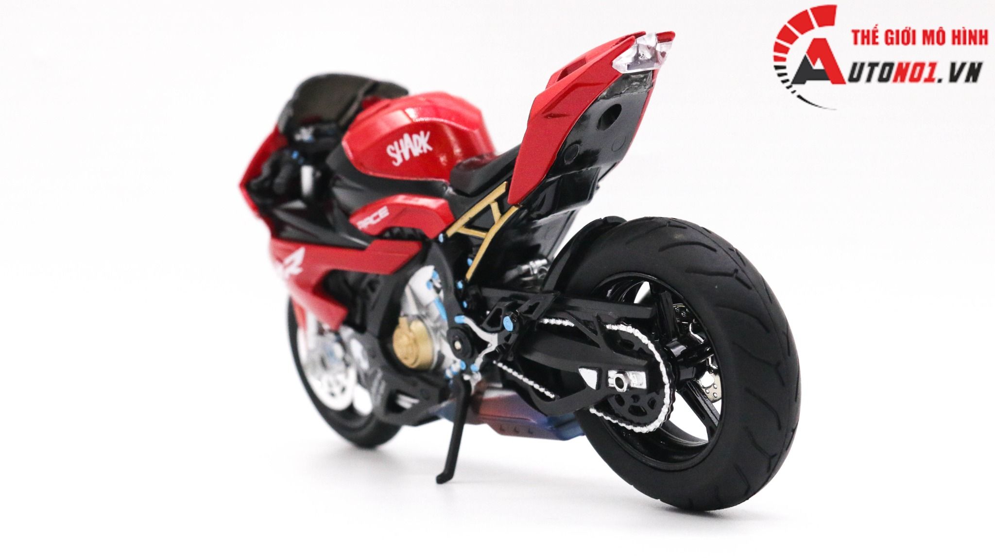  Mô hình xe độ Bmw S1000 2020 Red Pô 1:12 Autono1 Alloy D160A 