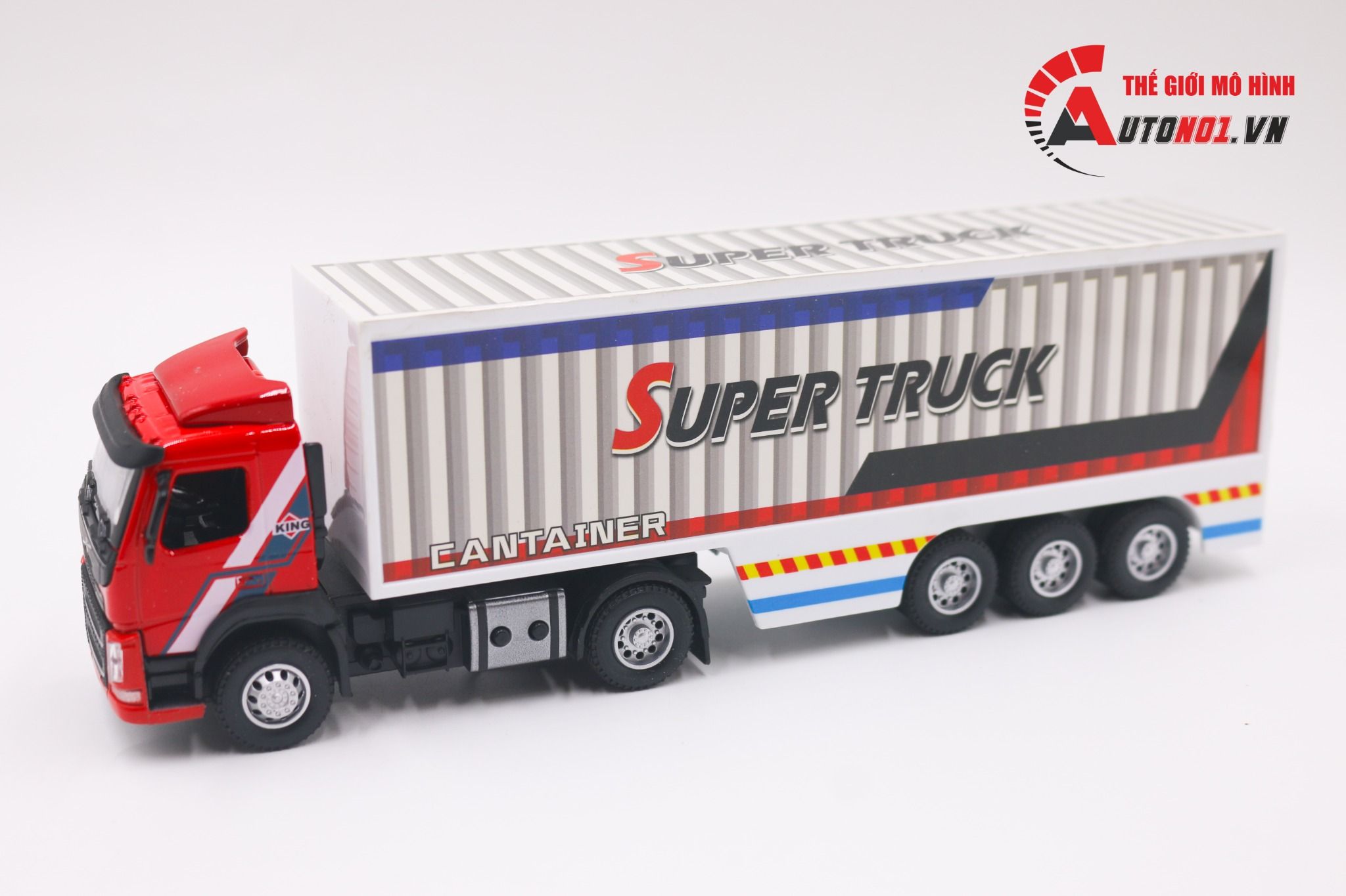  Mô hình xe tải container Volvo chở hàng 1:50 Diecast Metal 8183 