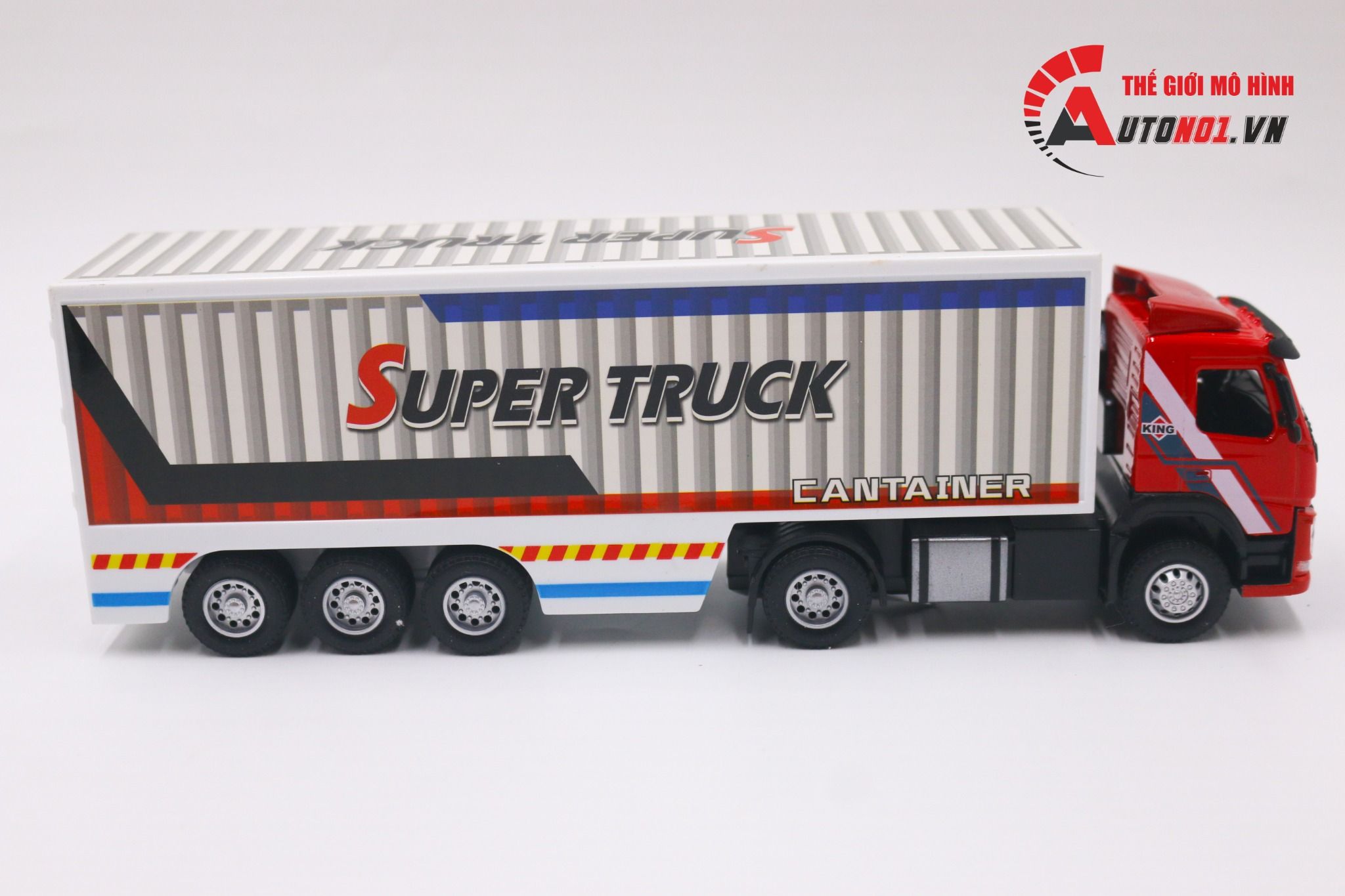  Mô hình xe tải container Volvo chở hàng 1:50 Diecast Metal 8183 