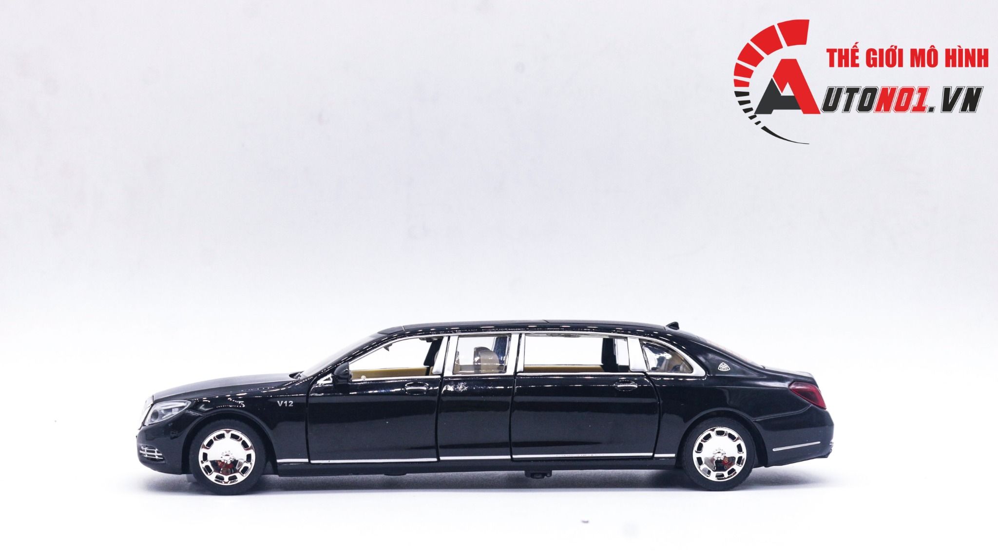  Mô hình xe Mercedes Maybach S600 Pullman tỉ lệ 1:32 Miniauto 3221A 3221B OT279 