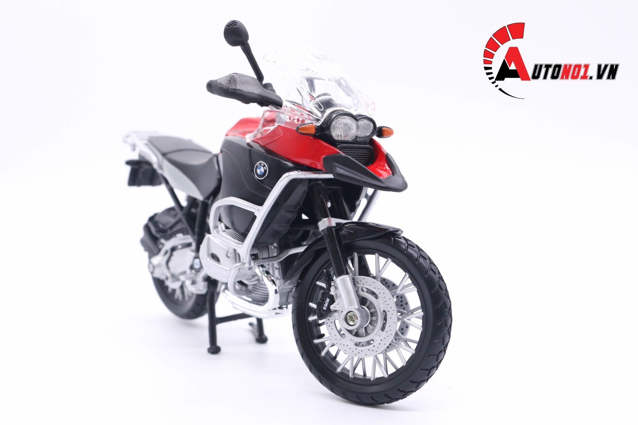  Mô hình xe Bmw R1200GS red black tỉ lệ 1:12 Maisto MT077 