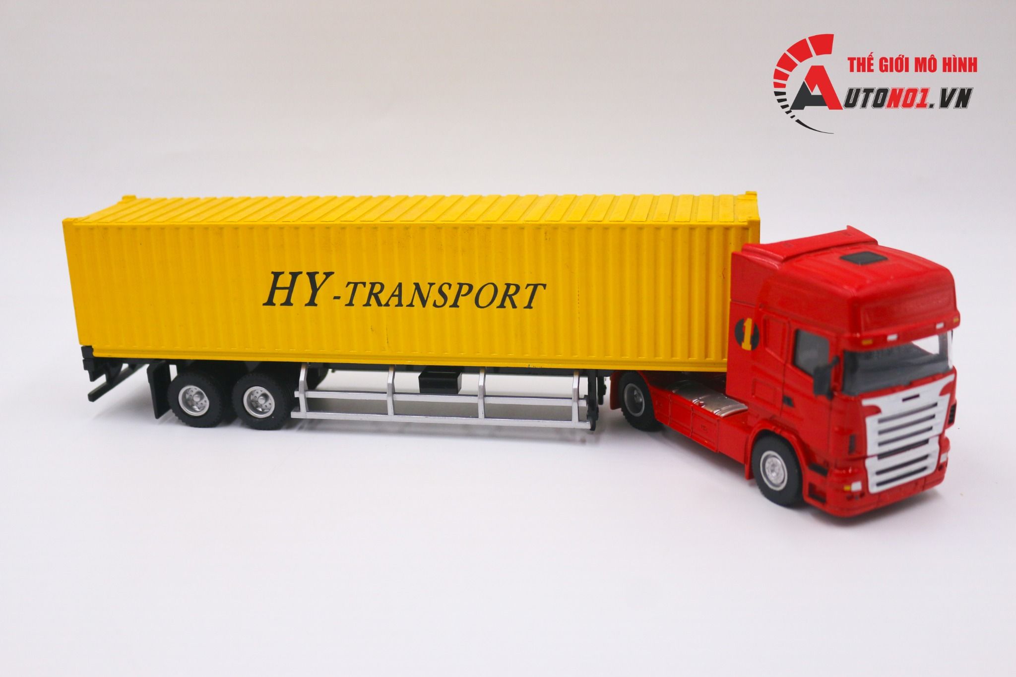  Mô hình xe tải container 1:50 huayi alloy 7648 